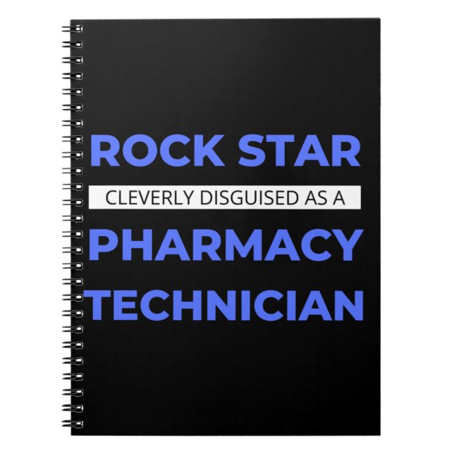 Rock Star wird clever als Pharmacy Tech getarnt Notizblock (Vorderseite)