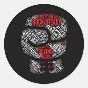 Rock Steady Boxing Glove Parkinsons Runder Aufkleber