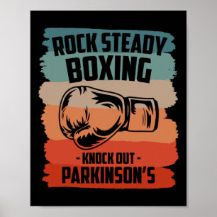 Rock Steady Boxing klopfen Parkinson Inspirierend Poster