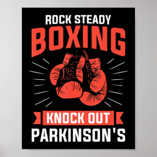 Rock Steady Boxing klopfen Parkinson's Boxer Poster