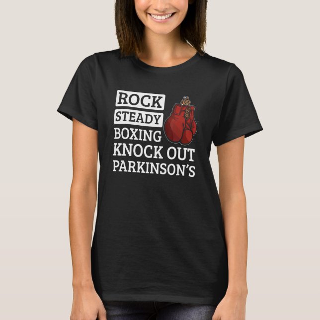 Rock Steady Boxing Knock Out Boxer T-Shirt (Vorderseite)