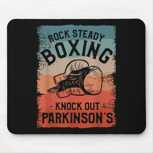 Rock Steady Boxing Knock Out Parkinson Bewusstsein Mousepad (Vorne)