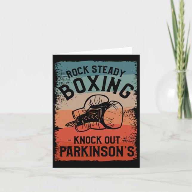 Rock Steady Boxing Knock Out Parkinson's Awareness Karte (Vorderseite)