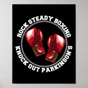Rock Steady Boxing Knock Out Parkinsons Fighter Re Poster