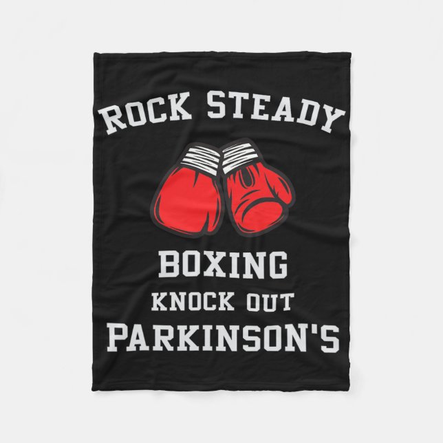 Rock Steady Boxing Knock Out Parkinsons Fleecedecke (Vorderseite)