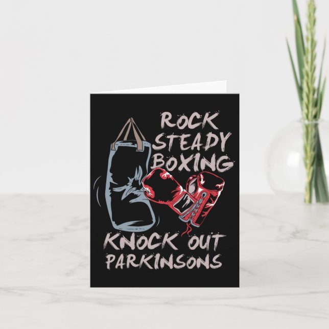 Rock Steady Boxing Knock Out Parkinsons Karte (Vorderseite)