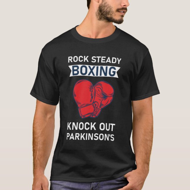 Rock Steady Boxing Knock out Parkinson's T-Shirt (Vorderseite)