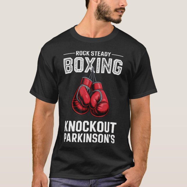 Rock Steady Boxing Knockout Parkinson T-Shirt (Vorderseite)