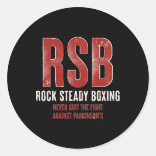 Rock Steady Boxing Rsb Kämpfe Parkinson Runder Aufkleber