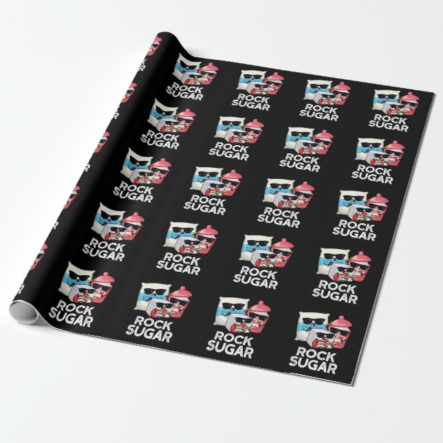 Rock Sugar Funny Food Pub Dark BG Geschenkpapier (Ungerollt)