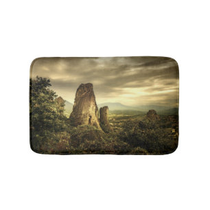 Rock Sunset in Griechenland Badematte