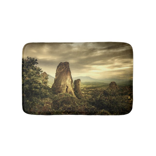 Rock Sunset in Griechenland Badematte (Vorderseite)