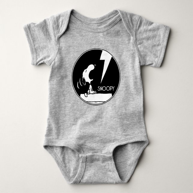Rock-T-Shirts | Snoopy Howling Baby Strampler (Vorderseite)