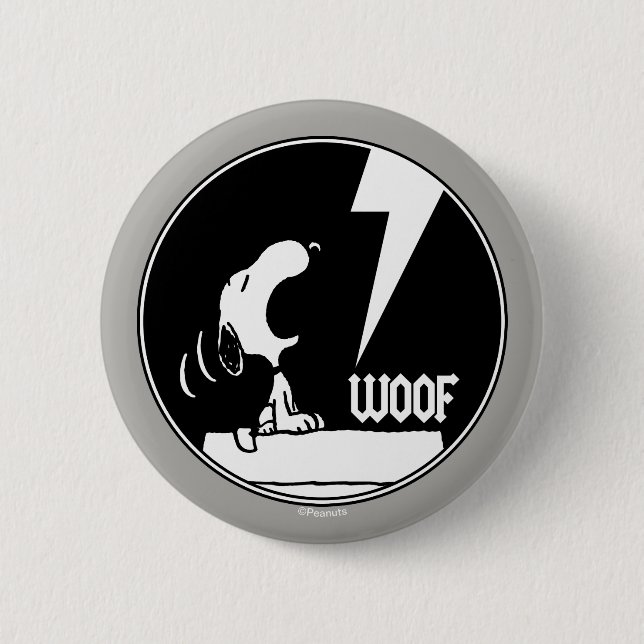 Rock-T-Shirts | Snoopy Howling Button (Vorderseite)