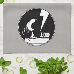 Rock-T-Shirts   Snoopy Howling Geschirrtuch