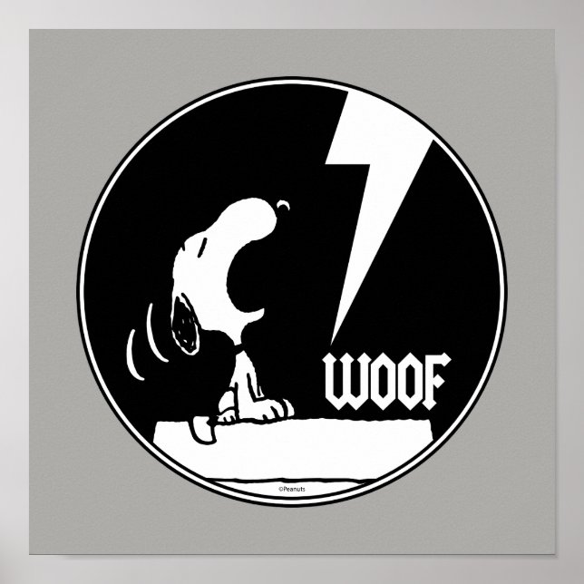 Rock-T-Shirts | Snoopy Howling Poster (Vorne)
