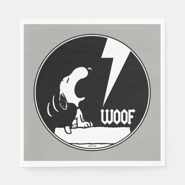 Rock-T-Shirts | Snoopy Howling Serviette (Vorderseite)