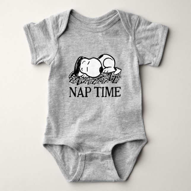 Rock-T-Shirts | Snoopy Nickerchen Time Baby Strampler (Vorderseite)