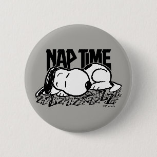 Rock-T-Shirts   Snoopy Nickerchen Time Button