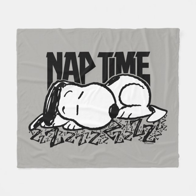 Rock-T-Shirts | Snoopy Nickerchen Time Fleecedecke (Vorderseite (Horizontal))