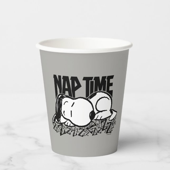 Rock-T-Shirts | Snoopy Nickerchen Time Pappbecher (Vorderseite)