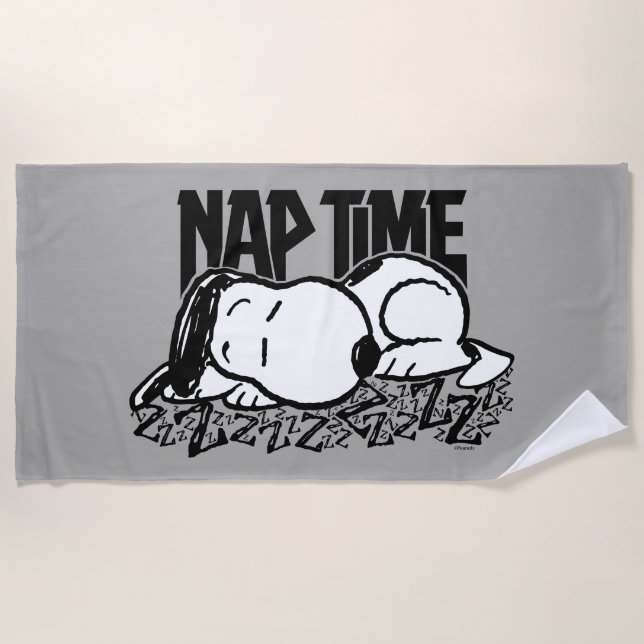 Rock-T-Shirts | Snoopy Nickerchen Time Strandtuch (Vorderseite)