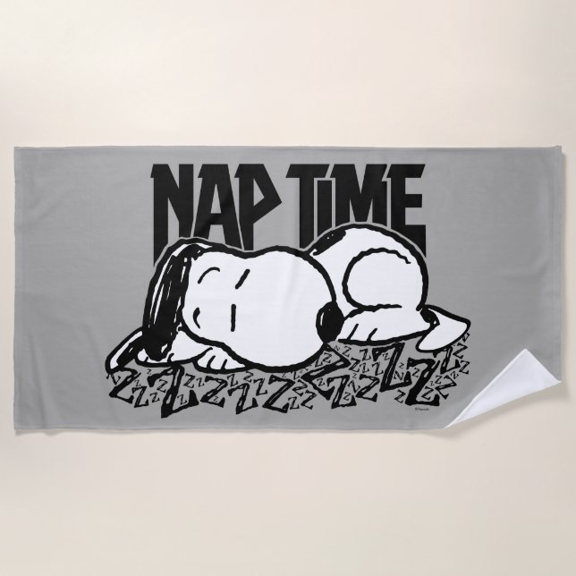 Rock-T-Shirts | Snoopy Nickerchen Time Strandtuch (Vorderseite)