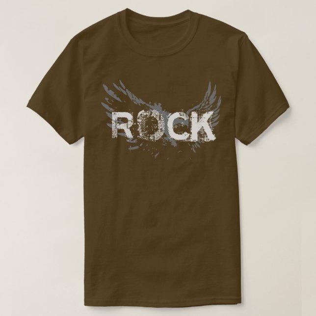 Rock Text mit Wings T-Shirt (Design vorne)