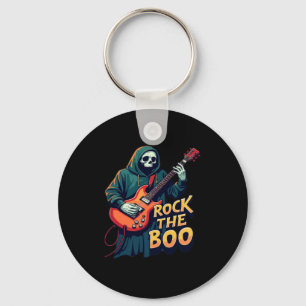 Rock the Boo - Halloween Skeleton Gitarrendesign Schlüsselanhänger