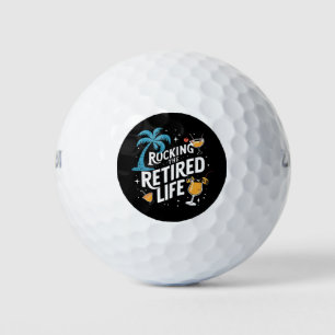 Rock the Remüde Life Sommer Funny Retirement Golfball