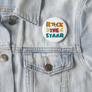 Rock the Staar Day Lehrer Motivierend Button