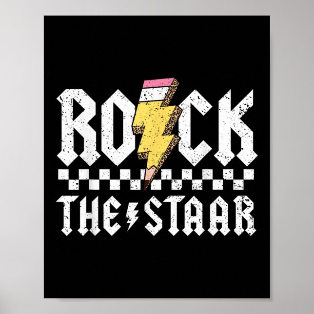 Rock the Staar Motivierend Testing Day for Teache Poster (Vorne)