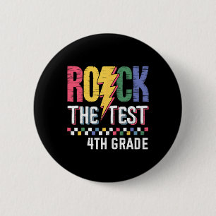 Rock The Test 4. Klasse Testtag Lehrer Schüler Button