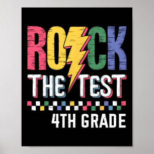 Rock The Test 4. Klasse Testtag Lehrer Schüler Poster