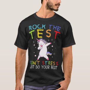 Rock the Test Funny School Professor Lehrer Joke T-Shirt