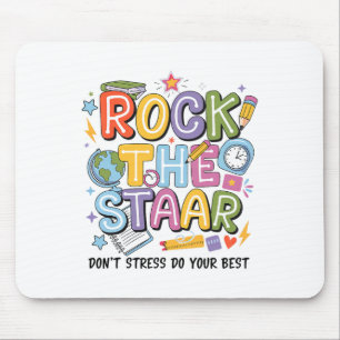 Rock The Test Staar Tag Lehrer Motivierender Testt Mousepad