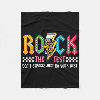 Rock the Test Testtag Dont Stress Abcd Alphabet ge Fleecedecke