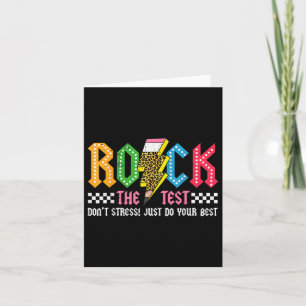 Rock the Test Testtag Dont Stress Abcd Alphabet ge Karte