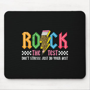 Rock the Test Testtag Dont Stress Abcd Alphabet ge Mousepad