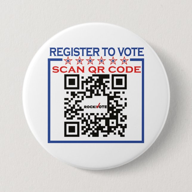 Rock the Vote Round button, Large, 3 inch Button (Vorderseite)
