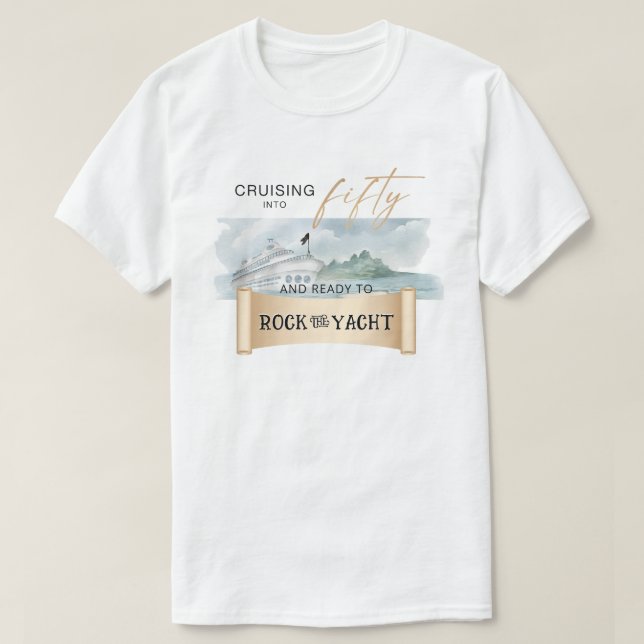 Rock the Yacht 50. Geburtstag T-Shirt (Design vorne)