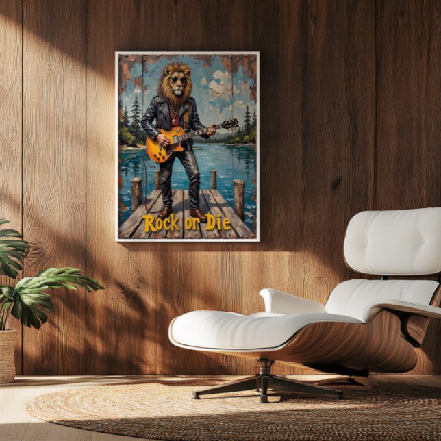 Rock 'Til the Roar: Lion am See Poster (Von Creator hochgeladen)