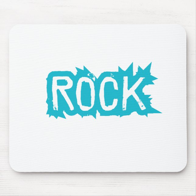 Rock Typografie Mousepad (Vorne)