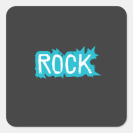 Rock Typografie Quadratischer Aufkleber