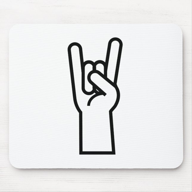 Rock-u. Rollenhandsymbol Mousepad (Vorne)