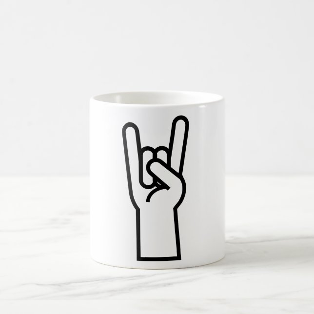 Rock-u. Rollenhandsymbol Tasse (Mittel)