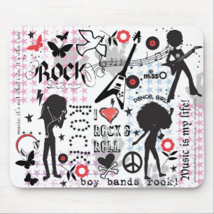 Rock-u. Rollenmädchen Mousepad