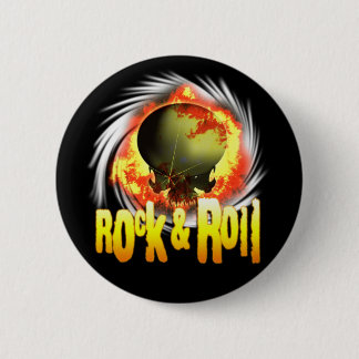 Rock-u. Rollenschädel-runder Knopf Button