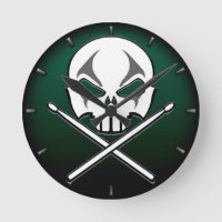 Rock-u. Rollenuhr-Schwermetallschlagzeuger-Wanduhr