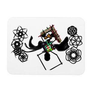 Rock um Schneemann Magnet